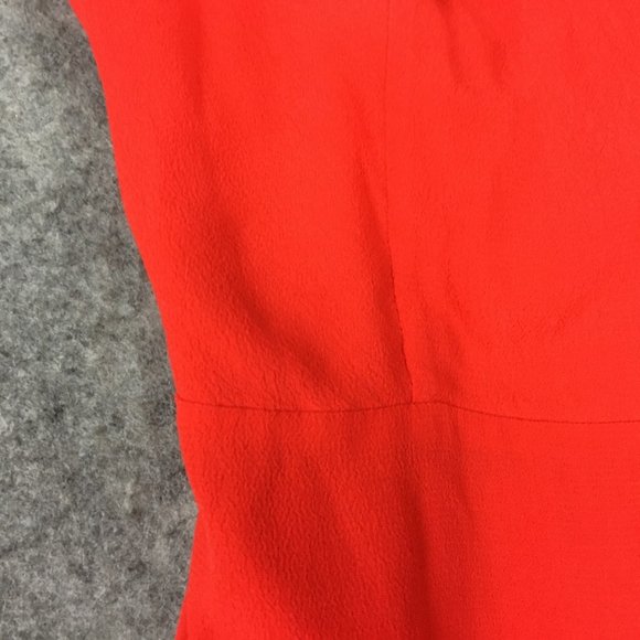 Aritzia Wilfred Dress 4 Cocktail A Line Boat Neck Strappy Open Plunge Back Red - Picture 5 of 15